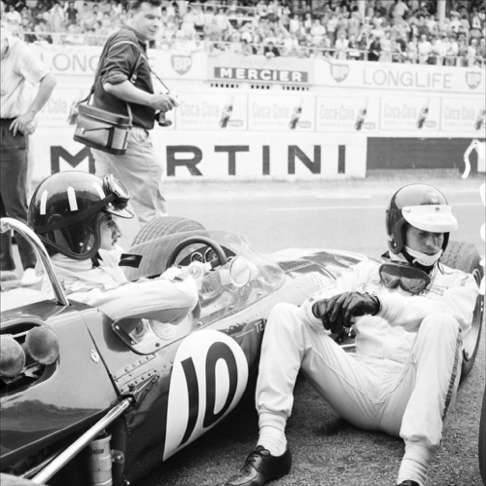 GP de Reims 1967 : face à face décontracté avec Graham...
Artphotolimited
